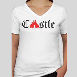 Full House V-Neck White T-Shirt