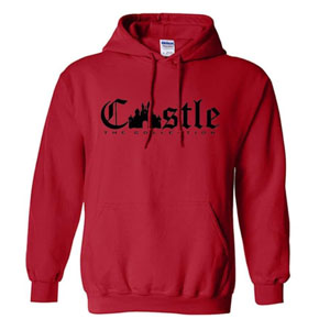 Castle Red Hoodie / Black Print
