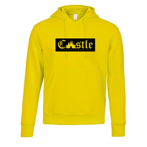 Castle Canary Yellow Hoodie / Black solid