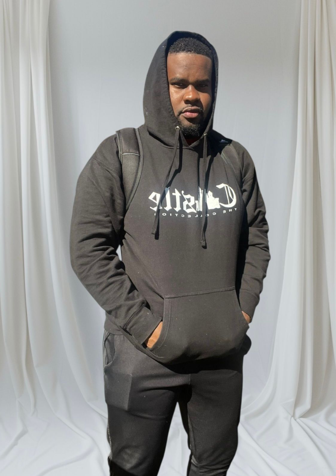 Castle Gray Hoodie / Black Print