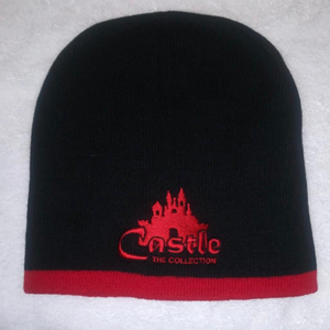 Castle Black & Red Beanie / Red Logo