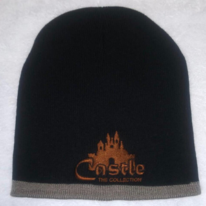 Castle Black & Brown Beanie/Brown Logo
