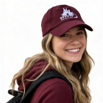 Castle Baseball Hat Burgundy/White Logo