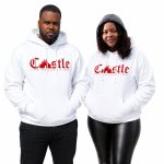 Castle White Hoodie / Red Print